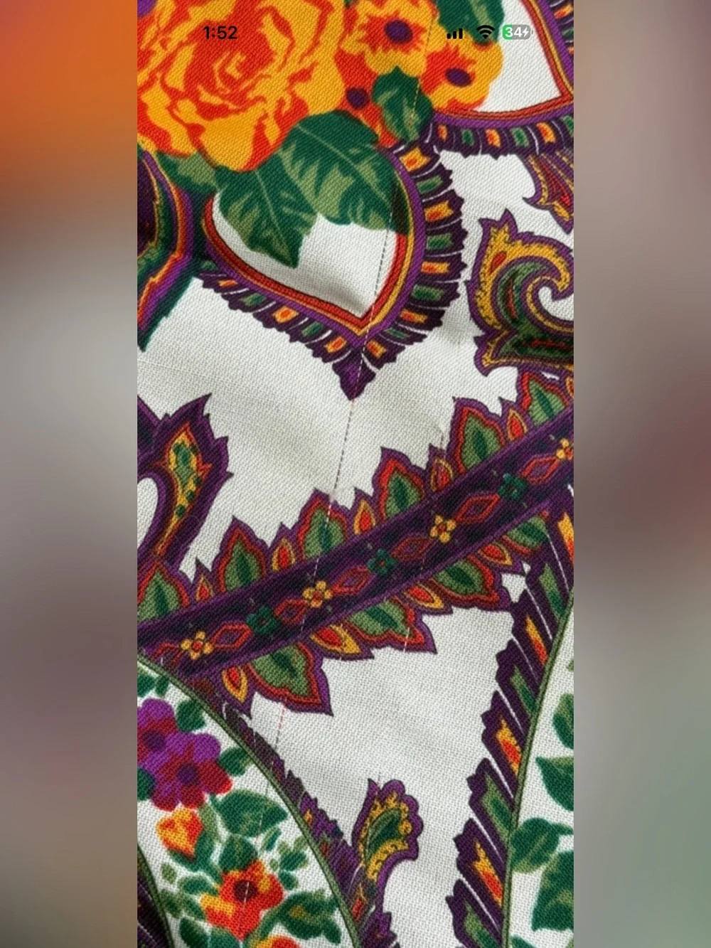 Vintage CHALLIS by Berkshire Floral Paisley Scarf Wrap Navy Multi 45